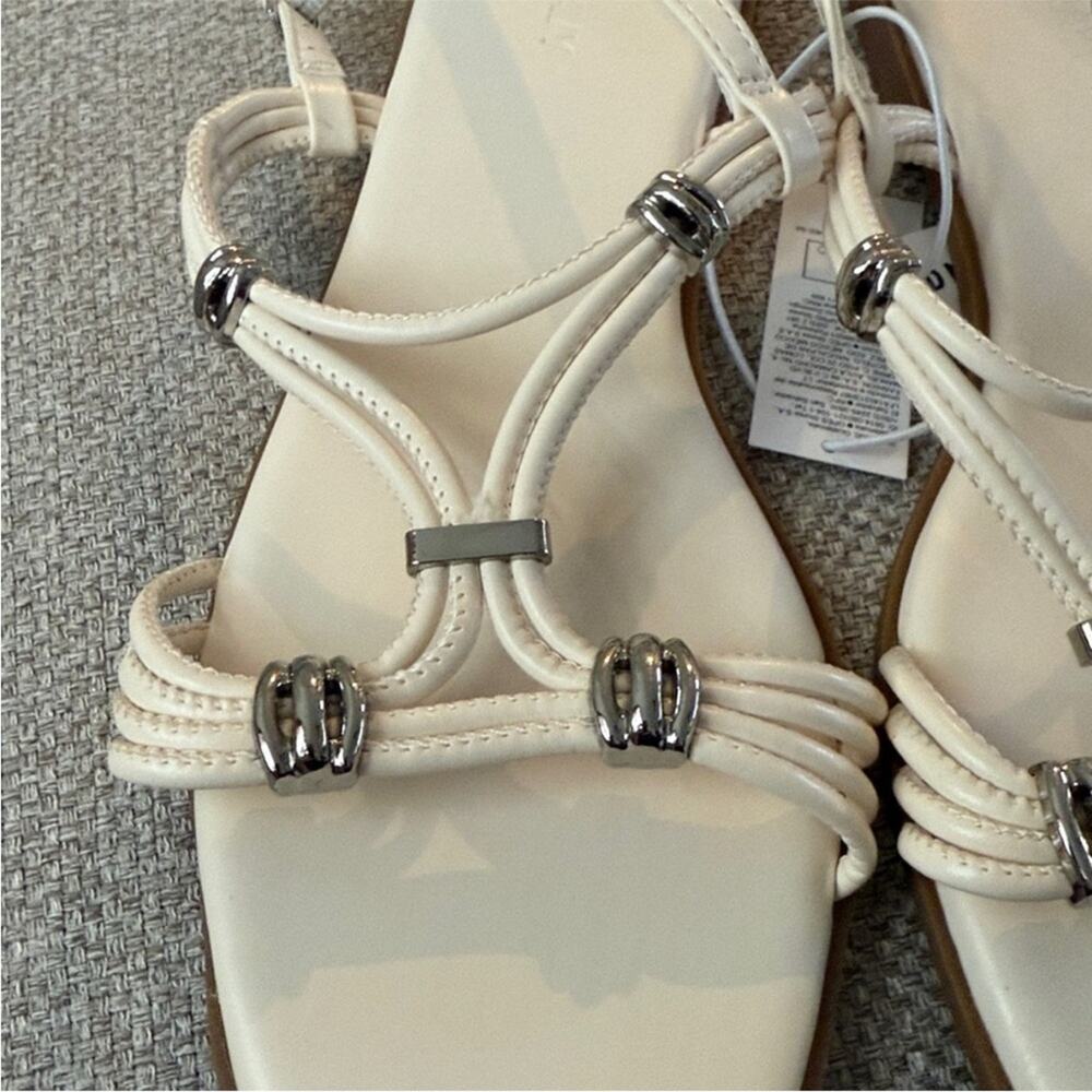 Old Navy Bone Faux-Leather Strappy Hardware Sandals - Picture 12 of 12